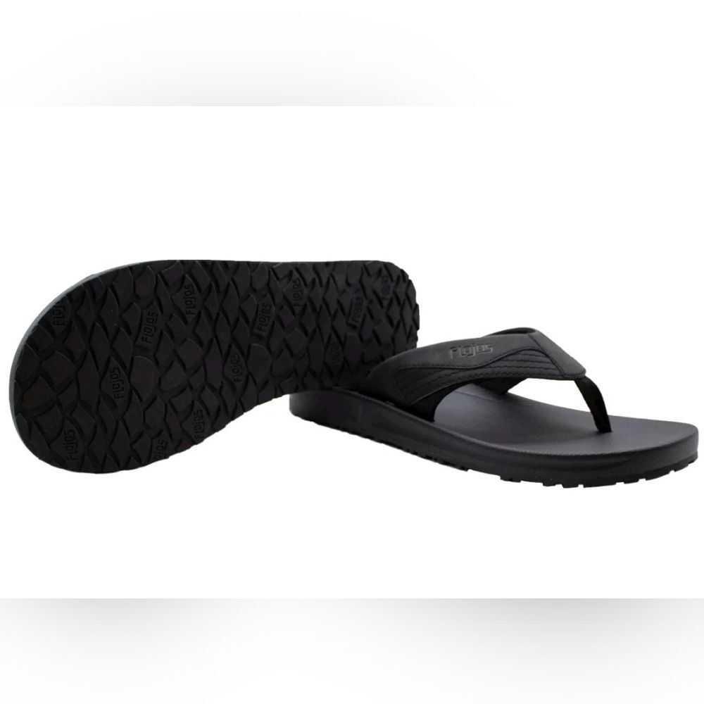 Flojos Men's 9 Memory Foam Flip Flop MEMEX Footbed Arch Support Black NWT - Picture 3 of 11